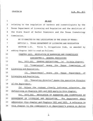 79th Texas Legislature, Regular Session, Senate Bill 411, Chapter 798