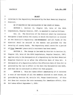 79th Texas Legislature, Regular Session, Senate Bill 468, Chapter 718