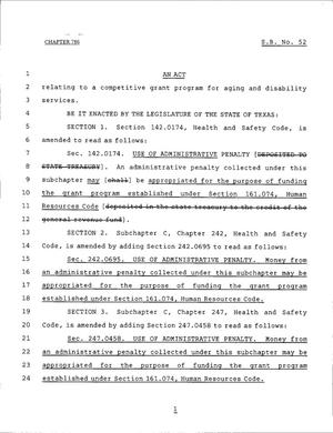 79th Texas Legislature, Regular Session, Senate Bill 52, Chapter 786