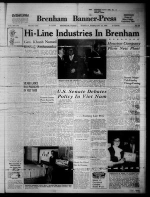 Brenham Banner-Press (Brenham, Tex.), Vol. 100, No. 38, Ed. 1 Tuesday, February 23, 1965