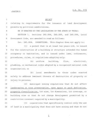 79th Texas Legislature, Regular Session, Senate Bill 574, Chapter 31