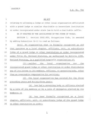 79th Texas Legislature, Regular Session, Senate Bill 766, Chapter 34