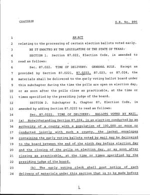 79th Texas Legislature, Regular Session, Senate Bill 895, Chapter 88