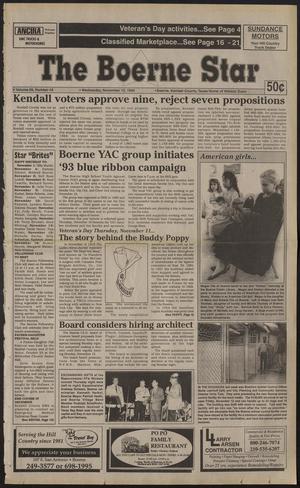 Primary view of object titled 'The Boerne Star (Boerne, Tex.), Vol. 89, No. 48, Ed. 1 Wednesday, November 10, 1993'.