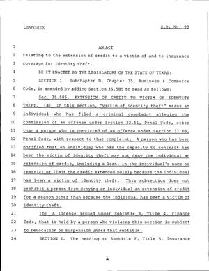 79th Texas Legislature, Regular Session, Senate Bill 99, Chapter 102