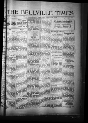 The Bellville Times (Bellville, Tex.), Vol. 44, No. 38, Ed. 1 Friday, September 22, 1922