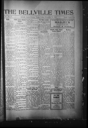 The Bellville Times (Bellville, Tex.), Vol. 46, No. 47, Ed. 1 Friday, November 21, 1924