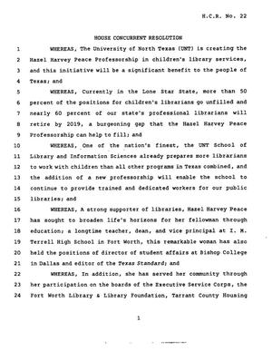 78th Texas Legislature, Third Called Session, House Concurrent Resolution 22