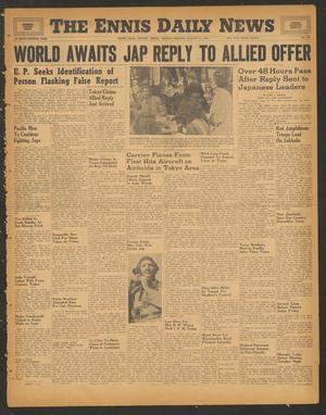 The Ennis Daily News (Ennis, Tex.), Vol. 54, No. 192, Ed. 1 Monday, August 13, 1945