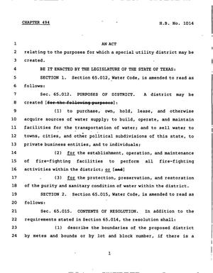 78th Texas Legislature, Regular Session, House Bill 1014, 494