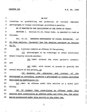 78th Texas Legislature, Regular Session, House Bill 1060, Chapter 500
