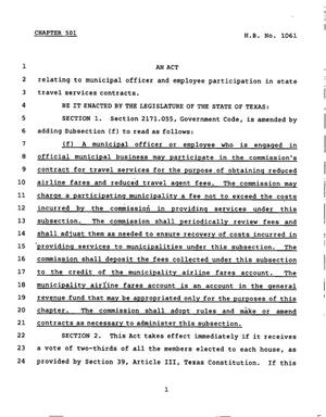 78th Texas Legislature, Regular Session, House Bill 1061, Chapter 501