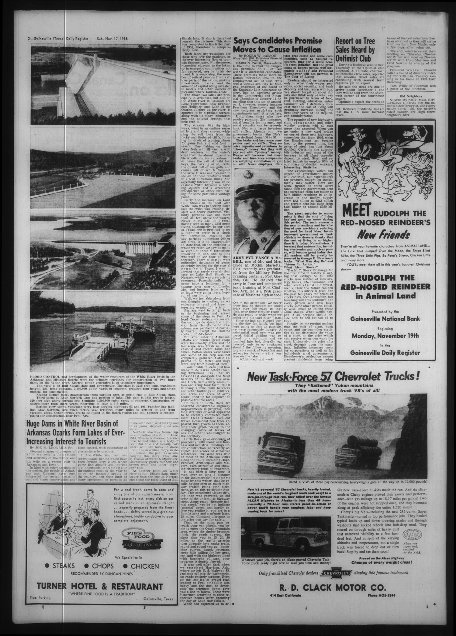 Gainesville Daily Register and Messenger (Gainesville, Tex.), Vol. 67, No. 69, Ed. 1 Saturday, November 17, 1956
                                                
                                                    [Sequence #]: 2 of 8
                                                