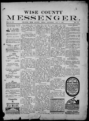 Wise County Messenger. (Decatur, Tex.), No. 132, Ed. 1 Saturday, August 6, 1887