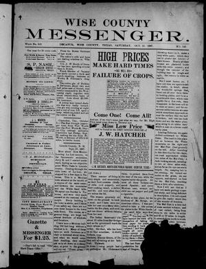 Wise County Messenger. (Decatur, Tex.), No. 142, Ed. 1 Saturday, October 15, 1887