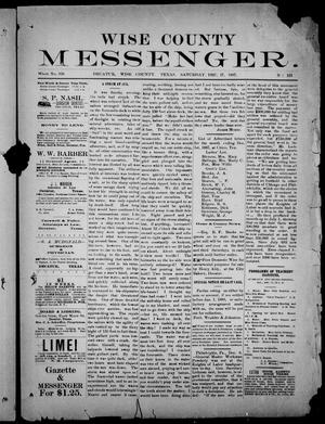 Wise County Messenger. (Decatur, Tex.), No. 151, Ed. 1 Saturday, December 17, 1887