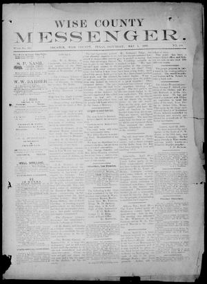 Primary view of object titled 'Wise County Messenger. (Decatur, Tex.), No. 169, Ed. 1 Saturday, May 5, 1888'.