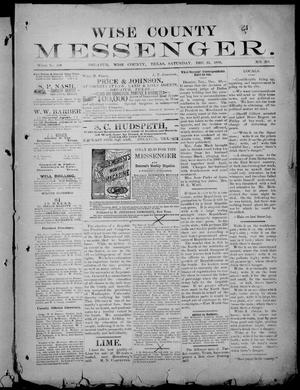 Wise County Messenger. (Decatur, Tex.), No. 201, Ed. 1 Saturday, December 15, 1888