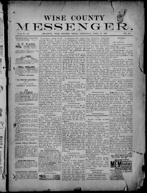 Wise County Messenger. (Decatur, Tex.), No. 220, Ed. 1 Saturday, April 27, 1889