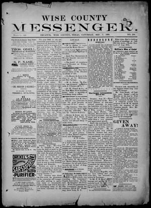 Primary view of object titled 'Wise County Messenger. (Decatur, Tex.), No. 238, Ed. 1 Saturday, September 7, 1889'.