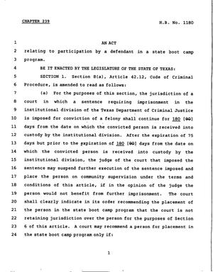 78th Texas Legislature, Regular Session, House Bill 1180, Chapter 239