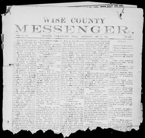 Wise County Messenger. (Decatur, Tex.), No. 400, Ed. 1 Saturday, December 3, 1892