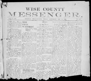 Wise County Messenger. (Decatur, Tex.), No. 401, Ed. 1 Saturday, December 10, 1892