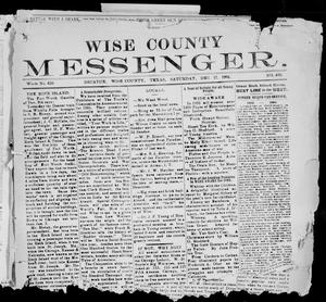 Wise County Messenger. (Decatur, Tex.), No. 402, Ed. 1 Saturday, December 17, 1892