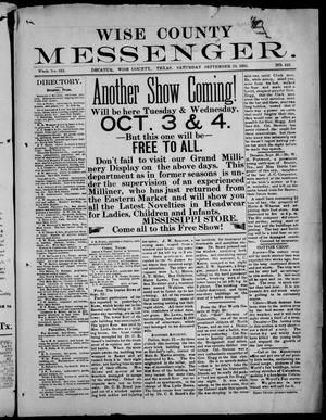 Wise County Messenger. (Decatur, Tex.), No. 442, Ed. 1 Saturday, September 30, 1893