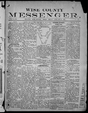 Wise County Messenger. (Decatur, Tex.), No. 457, Ed. 1 Friday, January 12, 1894