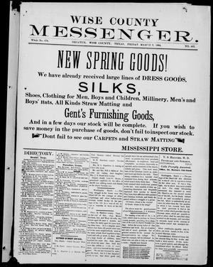 Wise County Messenger. (Decatur, Tex.), No. 465, Ed. 1 Friday, March 9, 1894