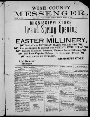 Wise County Messenger. (Decatur, Tex.), No. 467, Ed. 1 Friday, March 23, 1894