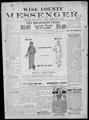 Wise County Messenger. (Decatur, Tex.), No. 482, Ed. 1 Friday, July 6, 1894