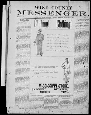 Wise County Messenger. (Decatur, Tex.), No. 489, Ed. 1 Friday, August 24, 1894