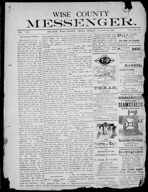 Wise County Messenger. (Decatur, Tex.), Vol. 16, No. 750, Ed. 1 Friday, August 23, 1895