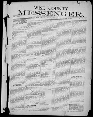 Primary view of object titled 'Wise County Messenger. (Decatur, Tex.), Vol. 16, No. 761, Ed. 1 Friday, November 8, 1895'.