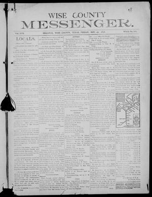 Wise County Messenger. (Decatur, Tex.), Vol. 17, No. 816, Ed. 1 Friday, November 27, 1896