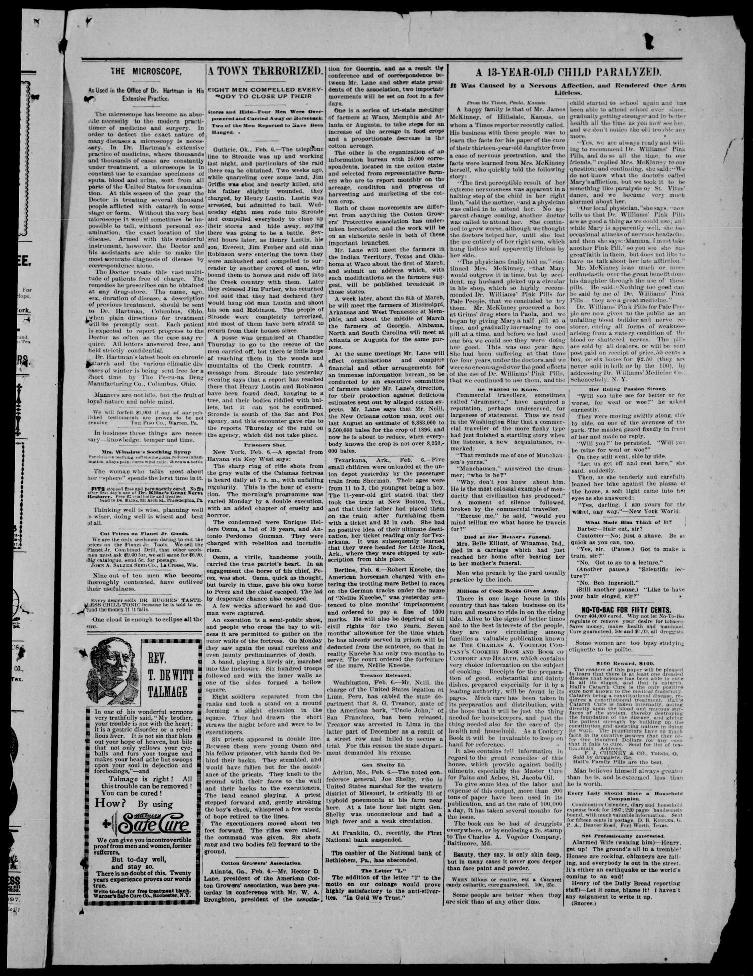 Wise County Messenger. (Decatur, Tex.), Vol. 18, No. 826, Ed. 1 Friday, February 12, 1897
                                                
                                                    [Sequence #]: 7 of 8
                                                