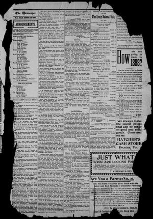 Wise County Messenger. (Decatur, Tex.), Vol. [19], No. [1], Ed. 1 Friday, January 7, 1898
