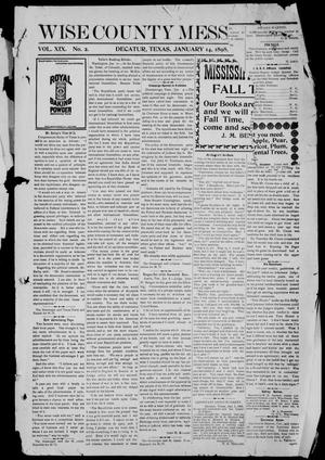 Wise County Messenger. (Decatur, Tex.), Vol. 19, No. 2, Ed. 1 Friday, January 14, 1898