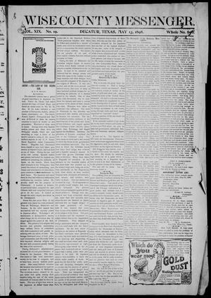 Wise County Messenger. (Decatur, Tex.), Vol. 19, No. 19, Ed. 1 Friday, May 13, 1898