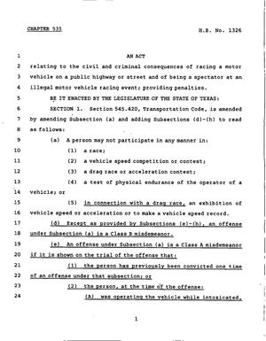 78th Texas Legislature, Regular Session, House Bill 1326, Chapter 535