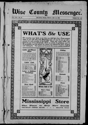 Wise County Messenger. (Decatur, Tex.), Vol. 30, No. 52, Ed. 1 Friday, December 24, 1909