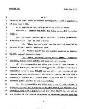 78th Texas Legislature, Regular Session, House Bill 1459, Chapter 247