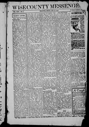 Wise County Messenger. (Decatur, Tex.), Vol. 24, No. 5, Ed. 1 Friday, January 30, 1903