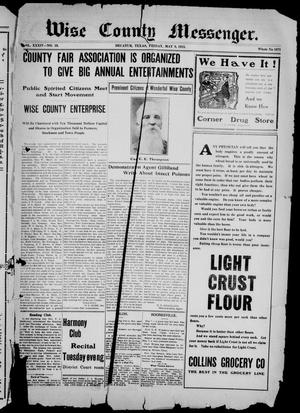 Wise County Messenger. (Decatur, Tex.), Vol. 34, No. 19, Ed. 1 Friday, May 9, 1913