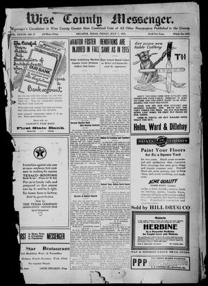 Primary view of Wise County Messenger. (Decatur, Tex.), Vol. 37, No. 27, Ed. 1 Friday, July 7, 1916