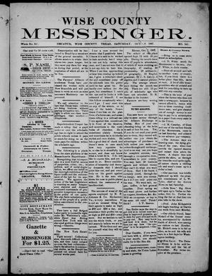Wise County Messenger. (Decatur, Tex.), No. 141, Ed. 1 Saturday, October 8, 1887