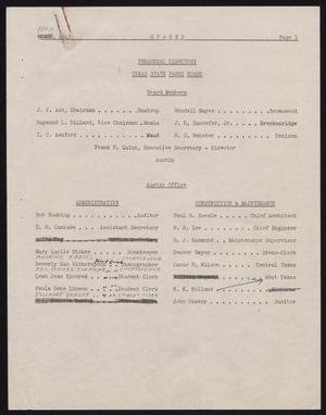 Primary view of object titled 'S-Parks, April 1943 [Draft]'.