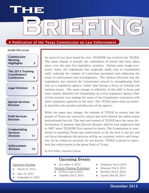 Primary view of object titled 'The Briefing, December 2013'.